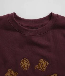 Bronze 56K Old E Circle Crewneck Sweatshirt - Burgundy -Outlet The Street Set Store bronze 56k old e circle crewneck sweatshirt burgundy 4