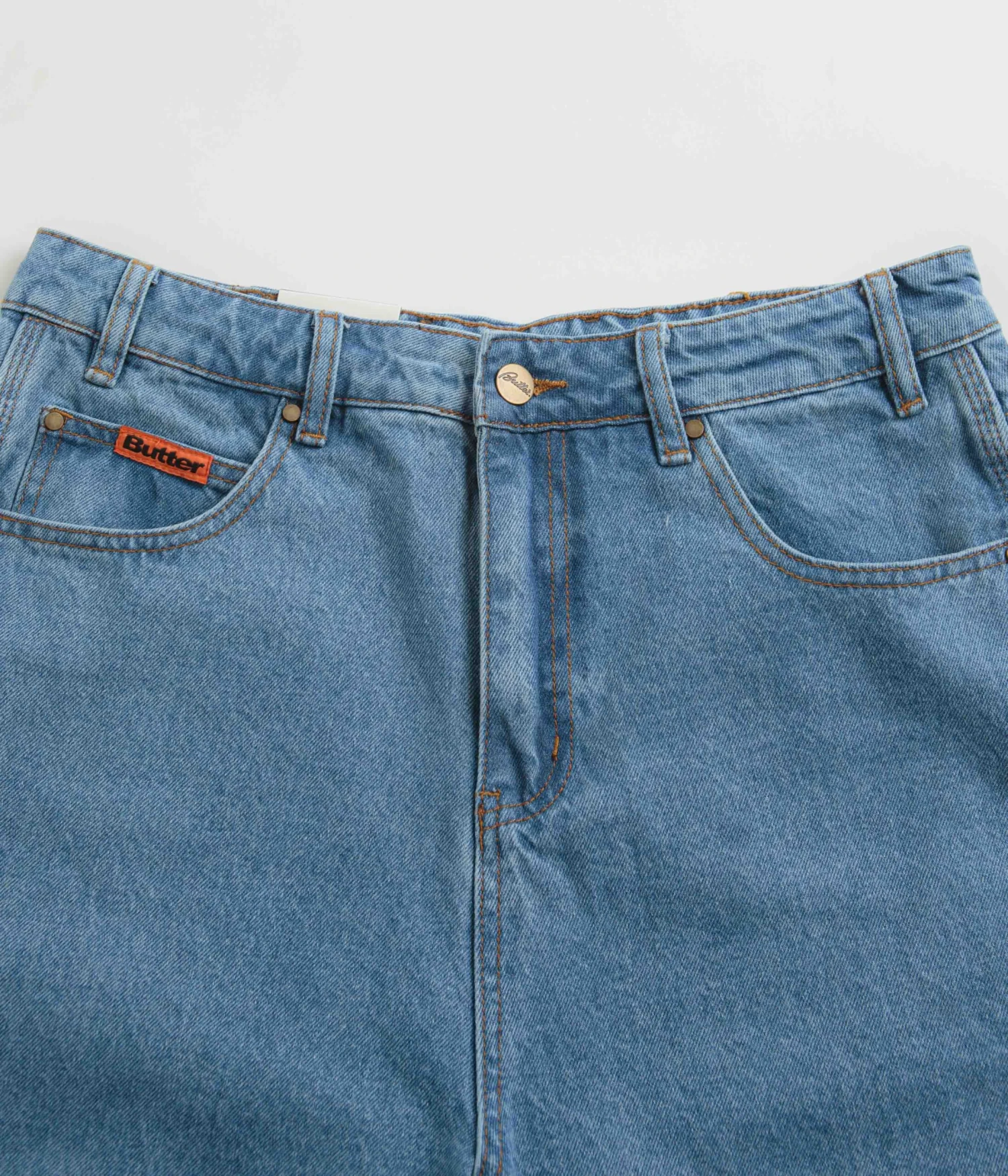 Butter Goods Baggy Denim Shorts - Washed Indigo 4 Butter Goods Baggy Denim Shorts - Washed Indigo - Image 4