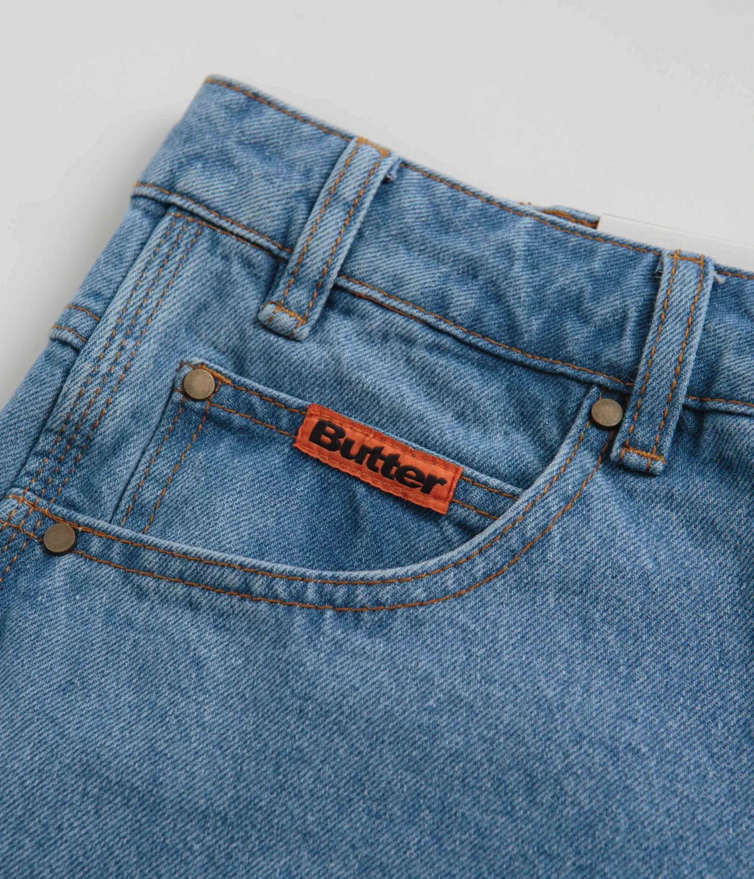 Butter Goods Baggy Denim Shorts - Washed Indigo 5 Butter Goods Baggy Denim Shorts - Washed Indigo - Image 5