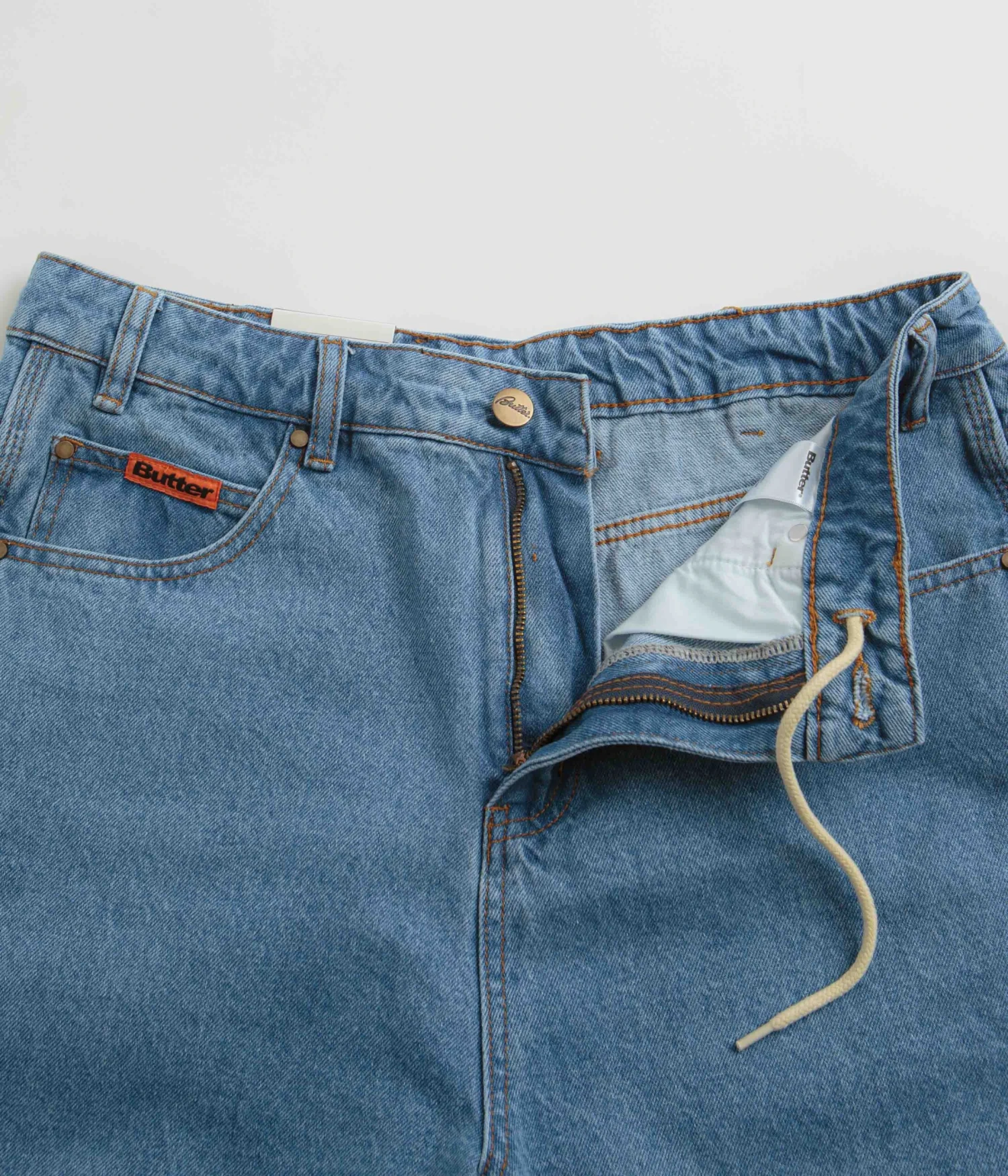 Butter Goods Baggy Denim Shorts - Washed Indigo 6 Butter Goods Baggy Denim Shorts - Washed Indigo - Image 6
