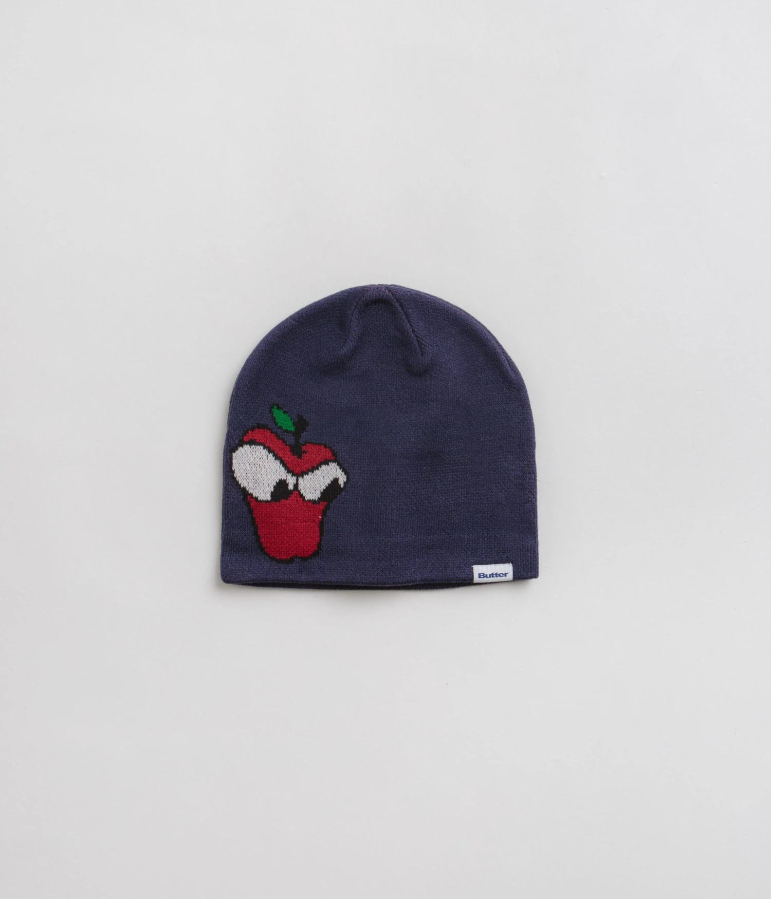 Butter Goods Big Apple Skull Beanie - Navy 1 Butter Goods Big Apple Skull Beanie - Navy