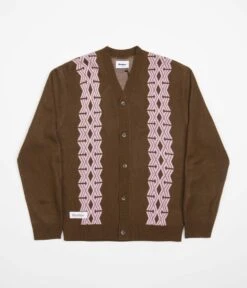 Butter Goods Club Knitted Cardigan - Chocolate