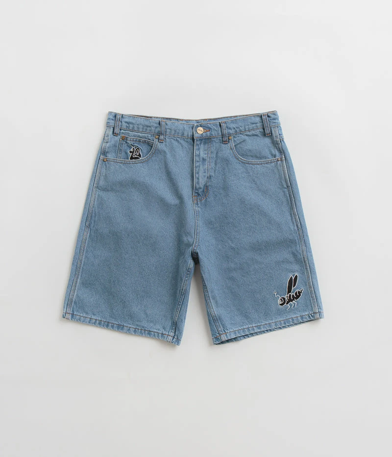 Butter Goods Critter Baggy Denim Shorts - Washed Indigo 1 Butter Goods Critter Baggy Denim Shorts - Washed Indigo