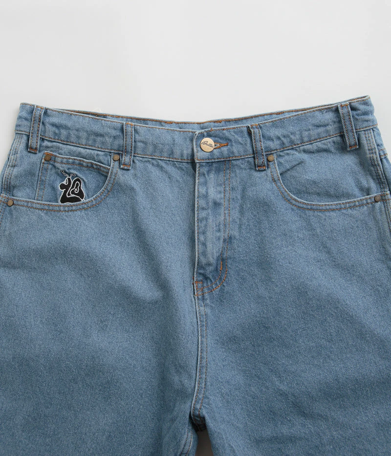 Butter Goods Critter Baggy Denim Shorts - Washed Indigo 4 Butter Goods Critter Baggy Denim Shorts - Washed Indigo - Image 4