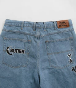 Butter Goods Critter Baggy Denim Shorts - Washed Indigo 14 Butter Goods Critter Baggy Denim Shorts - Washed Indigo -Outlet The Street Set Store butter goods critter baggy denim shorts washed indigo 6