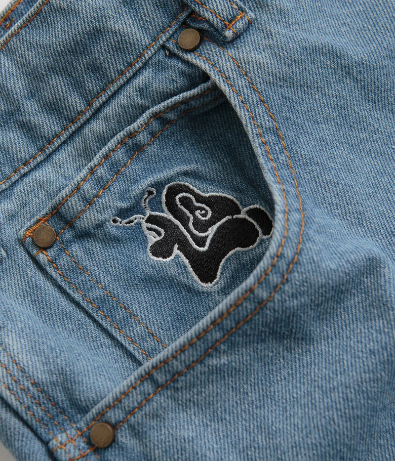 Butter Goods Critter Baggy Denim Shorts - Washed Indigo 7 Butter Goods Critter Baggy Denim Shorts - Washed Indigo - Image 7