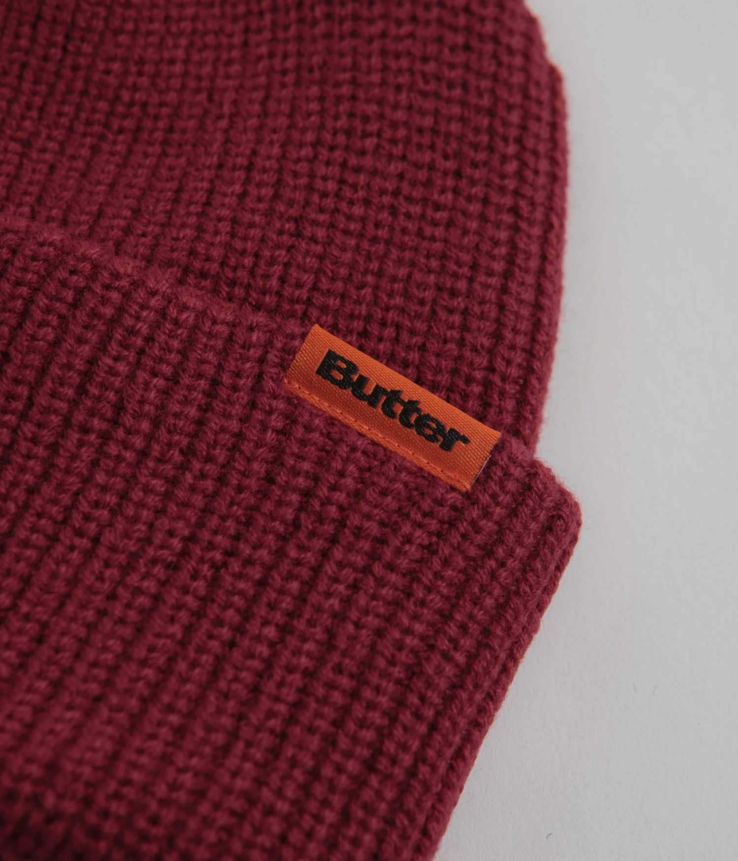 Butter Goods Tall Wharfie Beanie - Burgundy 2 Butter Goods Tall Wharfie Beanie - Burgundy - Image 2