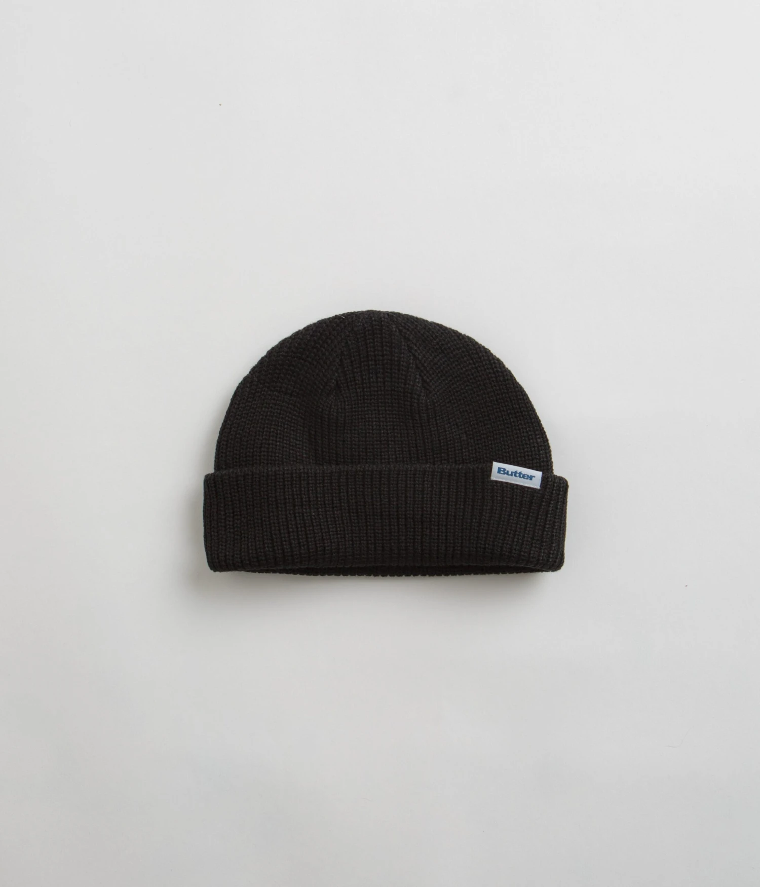 Butter Goods Wharfie Beanie - Black / White 1 Butter Goods Wharfie Beanie - Black / White