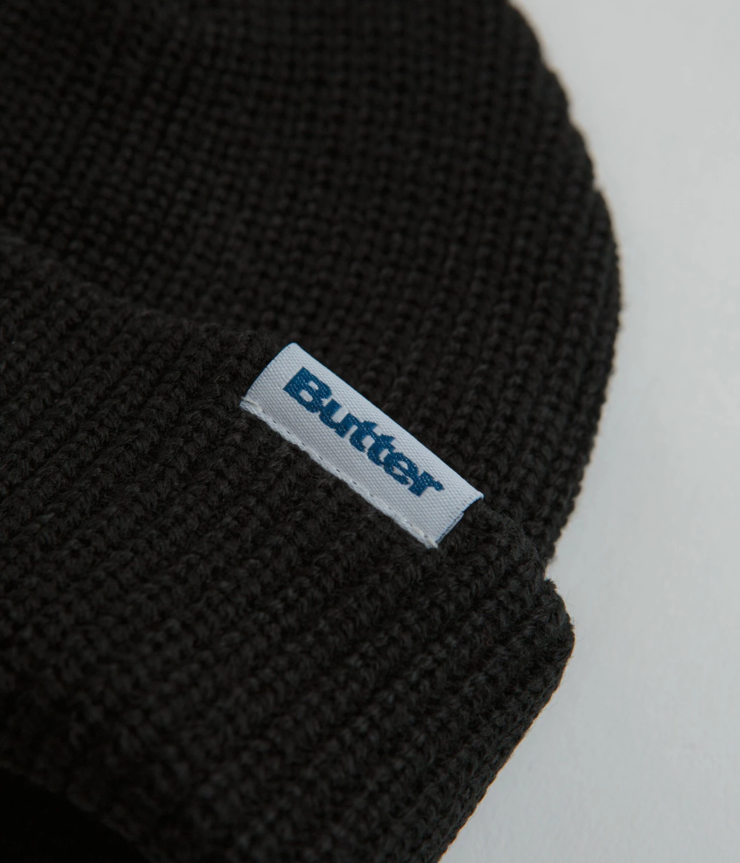Butter Goods Wharfie Beanie - Black / White 2 Butter Goods Wharfie Beanie - Black / White - Image 2