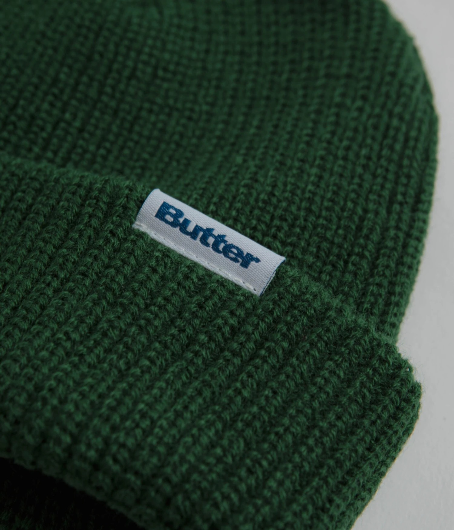 Butter Goods Wharfie Beanie - Forest / White 2 Butter Goods Wharfie Beanie - Forest / White - Image 2