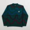 By Parra Colored Soundwave Knitted Polo Sweatshirt - Green