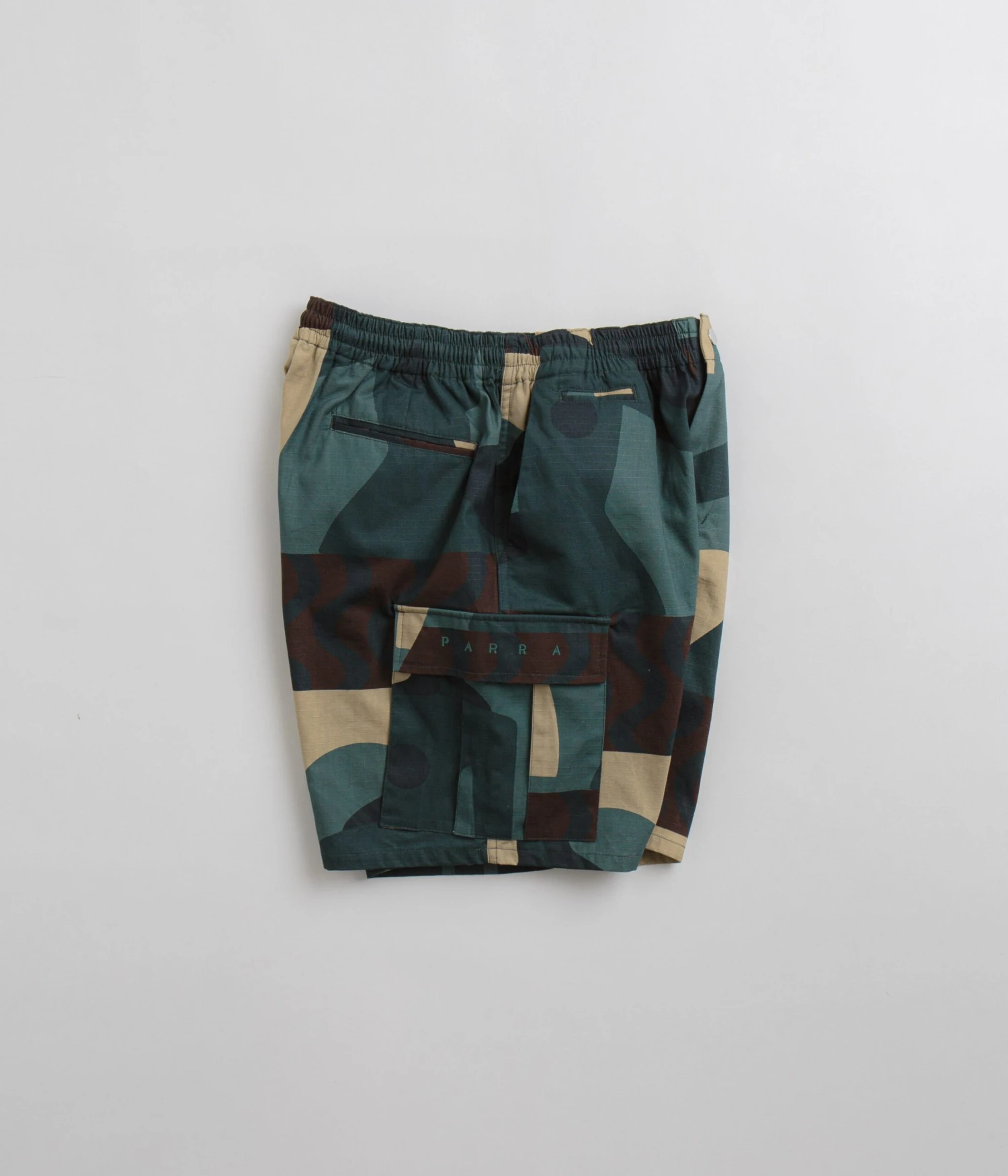 By Parra Distorted Camo Shorts - Green 2 By Parra Distorted Camo Shorts - Green - Image 2