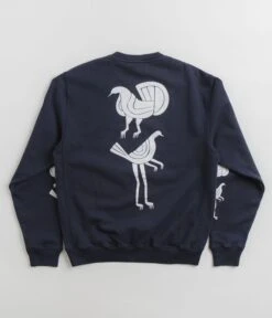 By Parra Fancy Pigeon Crewneck Sweatshirt - Midnight Blue
