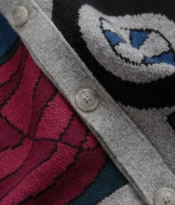 By Parra No Parking Knitted Cardigan - Grey Melange -Outlet The Street Set Store by parra no parking knitted cardigan grey melange 3