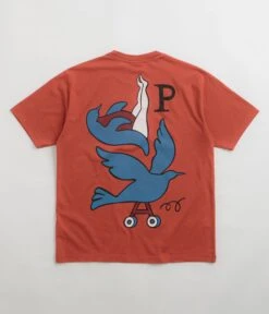 By Parra Wheeled Bird T-Shirt - Rust