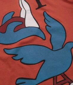 By Parra Wheeled Bird T-Shirt - Rust -Outlet The Street Set Store by parra wheeled bird t shirt brown 6