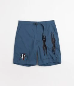 By Parra Zebra Striped P Shorts - Teal