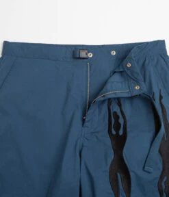 By Parra Zebra Striped P Shorts - Teal -Outlet The Street Set Store byParraZebraStripedPShorts 5