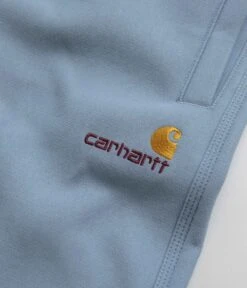 Carhartt American Script Sweat Shorts - Frosted Blue -Outlet The Street Set Store carhartt american script sweat shorts frosted blue 6