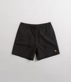 Carhartt Chase Swim Trunks - Black / Gold
