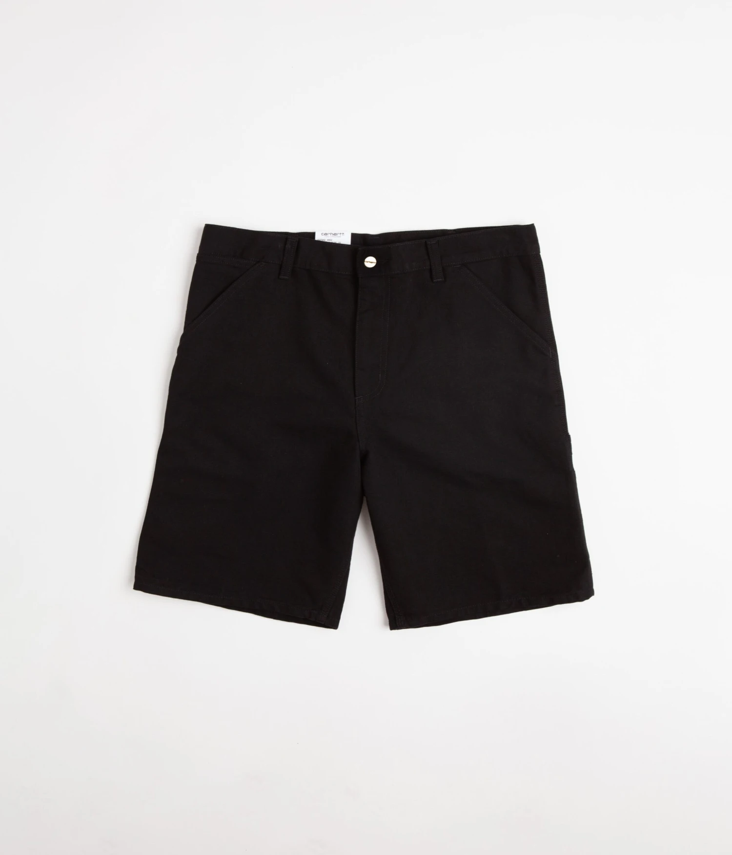 Carhartt Single Knee Shorts - Black Rinsed 1 Carhartt Single Knee Shorts - Black Rinsed