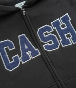 Cash Only Campus Zip-Thru Hoodie - Black / Blue -Outlet The Street Set Store cash only campus zip thru hoodie black blue 3