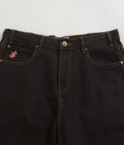 Cash Only Logo Denim Shorts - Washed Black -Outlet The Street Set Store cash only logo denim shorts washed black 5