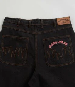 Cash Only Logo Denim Shorts - Washed Black -Outlet The Street Set Store cash only logo denim shorts washed black 8