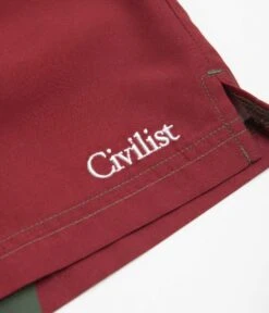 Civilist Butterfly Shorts - Bordeaux / Olive -Outlet The Street Set Store civilist butterfly shorts bordeaux olive 4