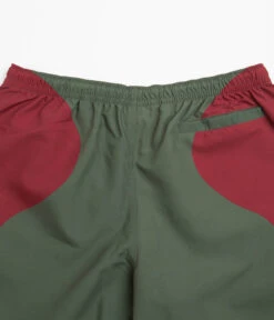 Civilist Butterfly Shorts - Bordeaux / Olive -Outlet The Street Set Store civilist butterfly shorts bordeaux olive 6