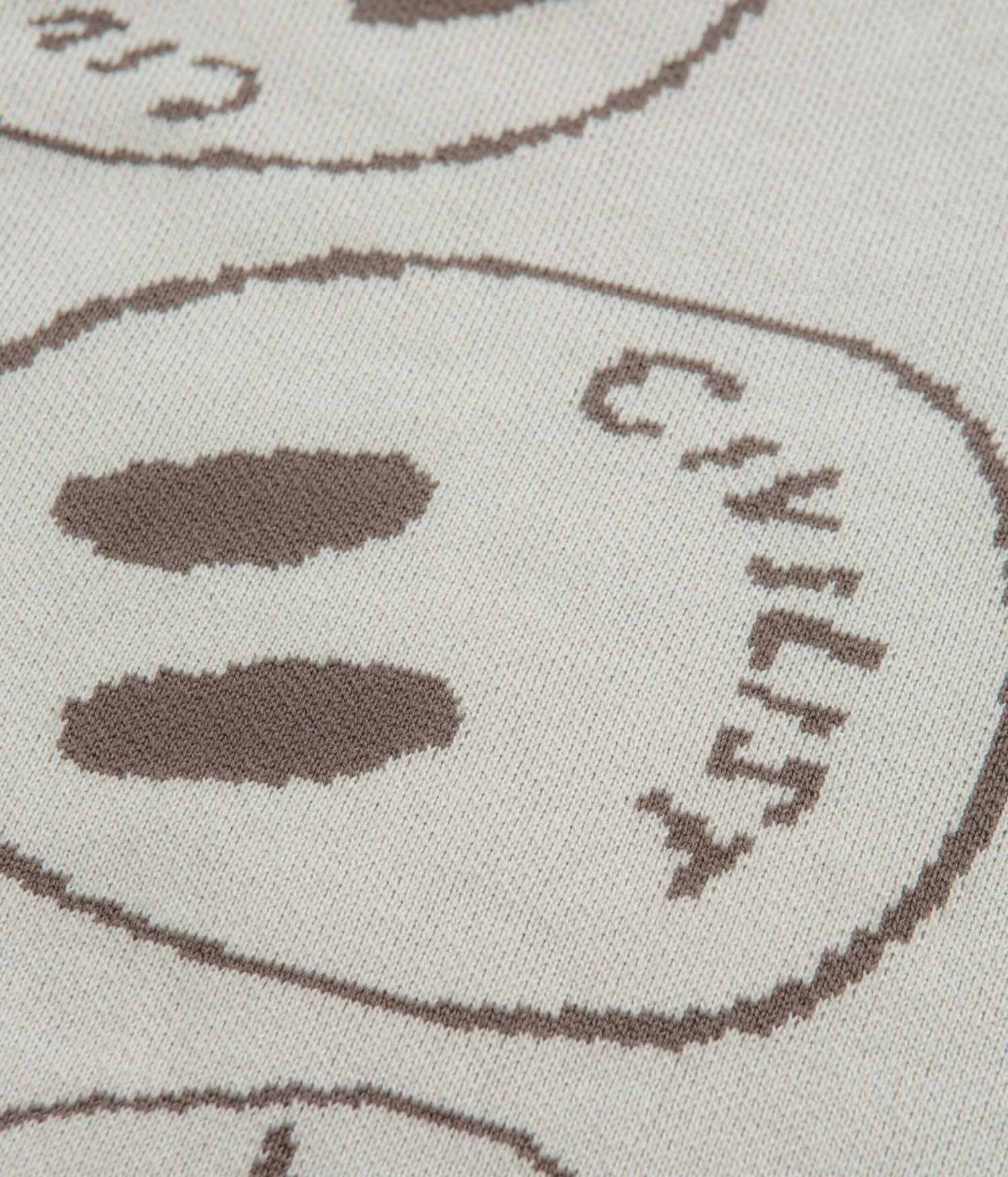 Civilist Smiler Knit Crewneck Sweatshirt - Ecru 3 Civilist Smiler Knit Crewneck Sweatshirt - Ecru - Image 3