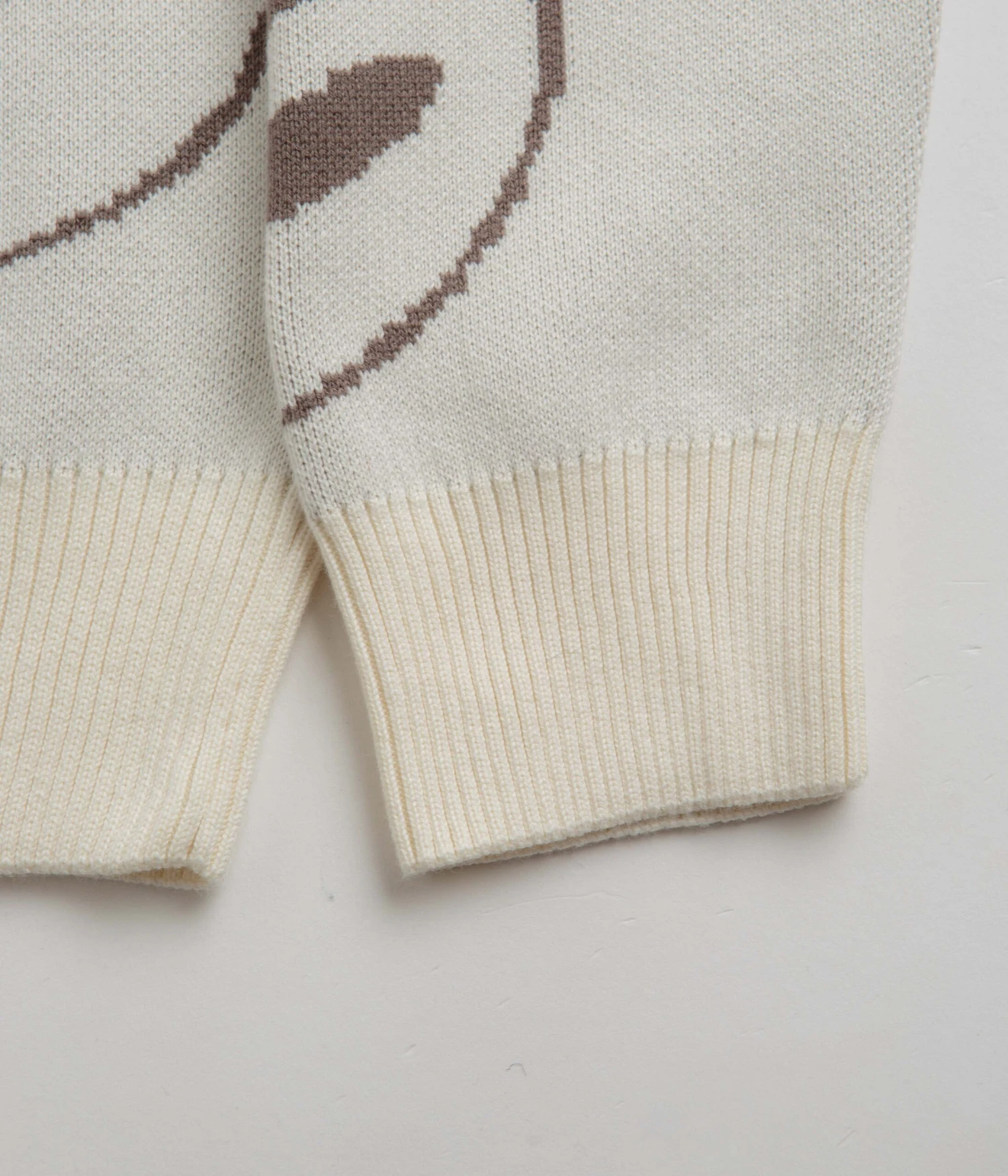 Civilist Smiler Knit Crewneck Sweatshirt - Ecru 4 Civilist Smiler Knit Crewneck Sweatshirt - Ecru - Image 4