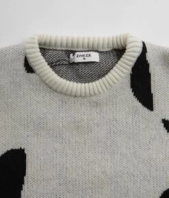 Dancer Mask Knit Sweatshirt - White -Outlet The Street Set Store dancer mask knit sweatshirt white 4