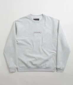 Fucking Awesome Little Stamp Crewneck Sweatshirt - Heather Grey