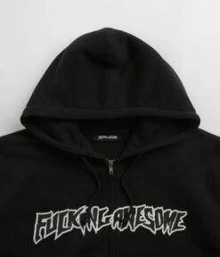 Fucking Awesome Stamp Logo Zip Hoodie - Black -Outlet The Street Set Store fucking awesome stamp logo zip hoodie black 4