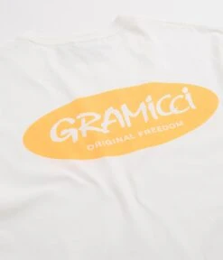 Gramicci Original Freedom Oval T-Shirt - White -Outlet The Street Set Store gramicci original freedom oval t shirt white 5