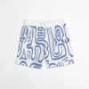 Helas Abstract Pique Shorts - White / Blue