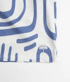 Helas Abstract Pique Shorts - White / Blue -Outlet The Street Set Store helas abstract pique shorts white blue 6