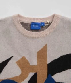 Helas Nesta Knit Crewneck Sweatshirt - Cream -Outlet The Street Set Store helas nesta knit crewneck sweatshirt cream 4