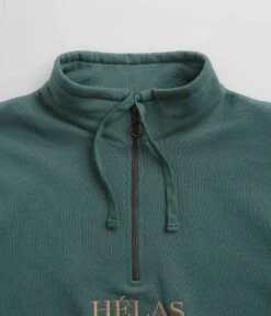 Helas Sahara Quarter Zip Sweatshirt - Khaki Green -Outlet The Street Set Store helas sahara quarter zip sweatshirt khaki green 4