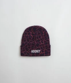 Hockey Crackle Beanie - Purple Midnight