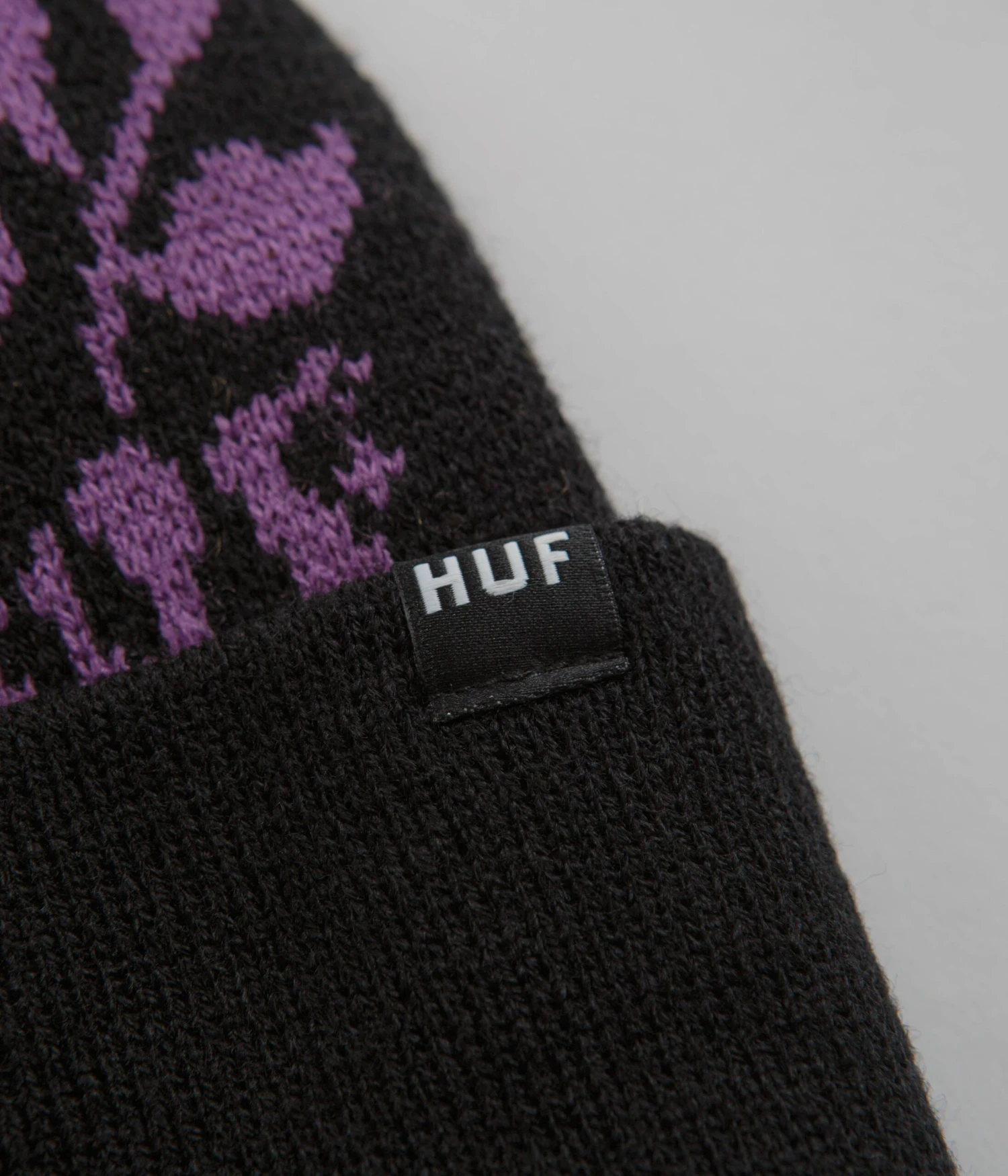 HUF Blossom Beanie - Black 2 HUF Blossom Beanie - Black - Image 2