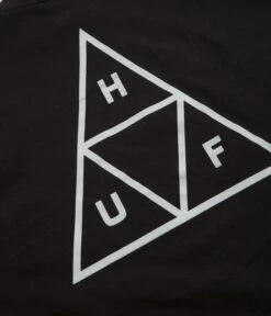HUF Set TT Long Sleeve T-Shirt - Black -Outlet The Street Set Store huf set tt long sleeve t shirt black 5
