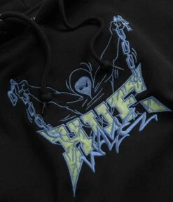 HUF Zine Hoodie - Black -Outlet The Street Set Store huf zine hoodie black 4