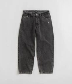 Magenta OG Stitch Jeans - Distressed Black Denim