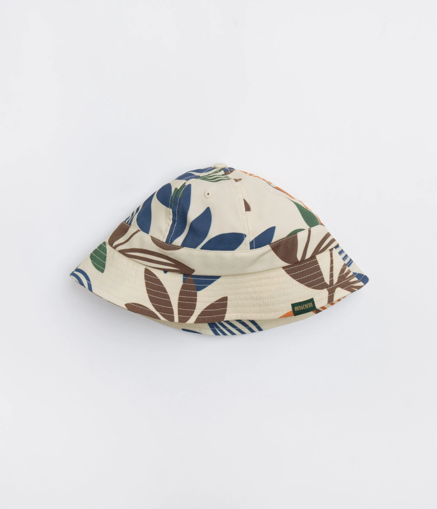 Magenta All Over Plant Bucket Hat - Natural 1 Magenta All Over Plant Bucket Hat - Natural