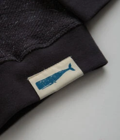 Mollusk Whale Patch Hoodie - Faded Navy -Outlet The Street Set Store mollusk whale patch hoodie faded navy 3