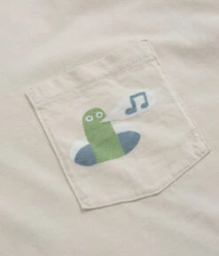 Mollusk Worm T-Shirt - Fog -Outlet The Street Set Store mollusk worm t shirt fog 4