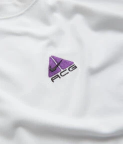 Nike ACG Lungs T-Shirt - Summit White / Purple Cosmos -Outlet The Street Set Store nike acg lungs t shirt summit white purple cosmos 3