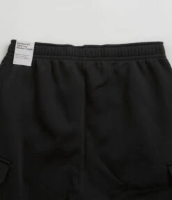 Nike Sportswear Nike Club Fleece Cargo Joggers - Black / Black / White -Outlet The Street Set Store nike club fleece cargo joggers black black white 6
